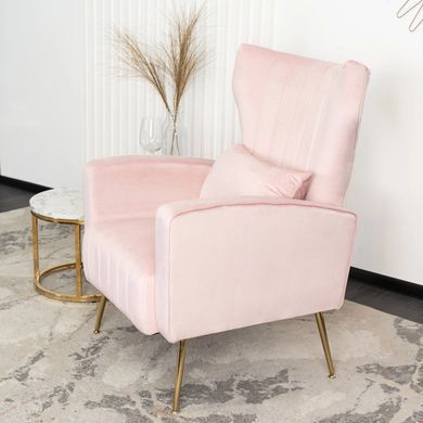 Крісло м'яке DIANA Velvet MEBEL ELITE Рожевий фотографія