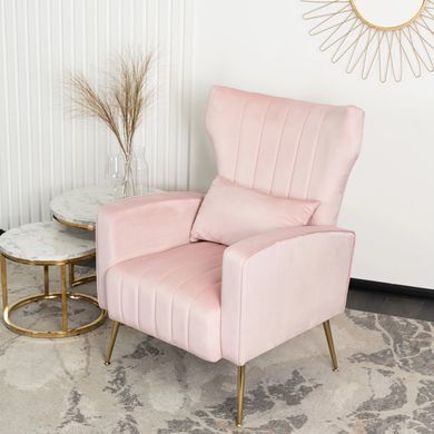 Крісло м'яке DIANA Velvet MEBEL ELITE Рожевий фотографія