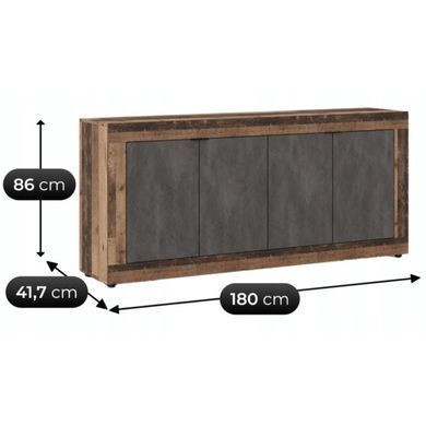 Комод MEBEL ELITE BLAGO 2 180 темний дуб фотографія
