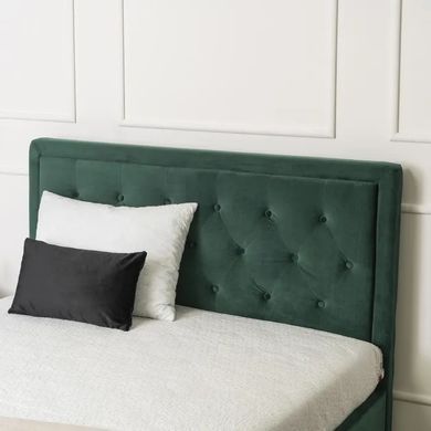 Ліжко двоспальне оксамитове MEBEL ELITE CROS Velvet 140x200 см Зелений фотографія