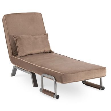 Крісло розкладне MEBEL ELITE BART Velvet&nbsp;Бежевий фотографія