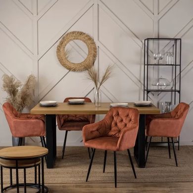 Стул бархатный MEBEL ELITE VIKI Ore Velvet горчица фотография