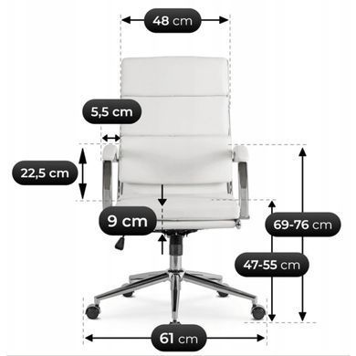 Стул офисный поворотный MEBEL ELITE CAMILO Белый фотография