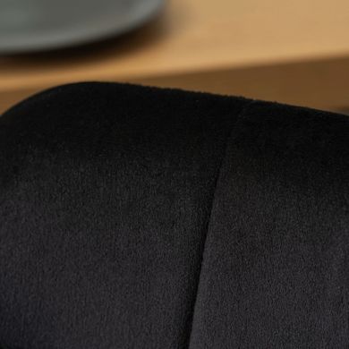 Стілець оксамитовий MEBEL ELITE IRYS Velvet Чорний фотографія