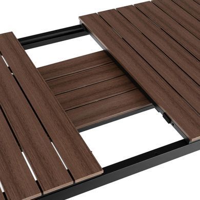 Комплект садових меблів MEBEL ELITE ARGOS 160-240 FRESNO 4 горіх/чорний