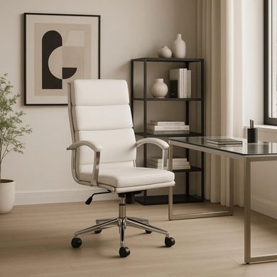 Стул офисный поворотный MEBEL ELITE CAMILO Белый фотография