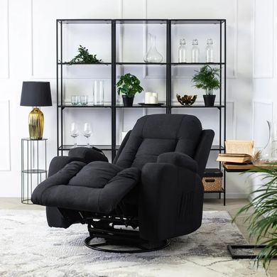 Масажне крісло MEBEL ELITE BOX 2 тканина Чорний фотографія