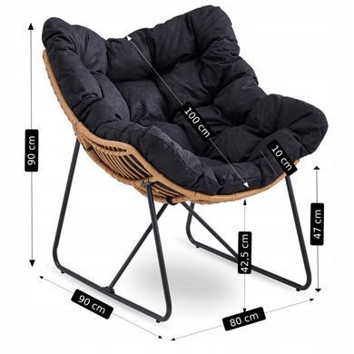 Кресло MEBEL ELITE FIN Черный фотография