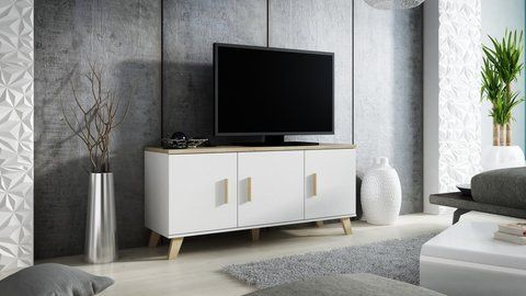 Комод LOTTA 3D Cama 150 Дуб Сонома / Білий фотографія