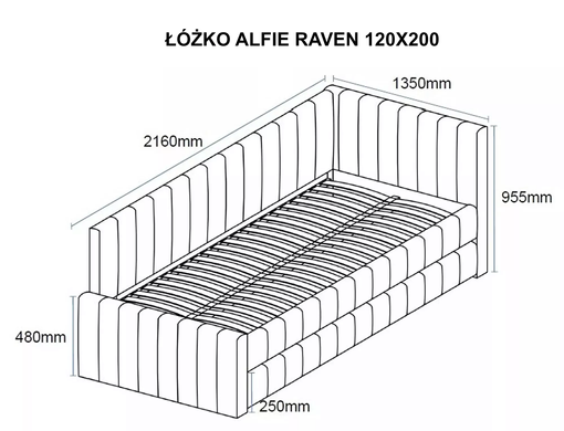 Кровать ALFIE RAVEN Signal 120x200 Беж фотография