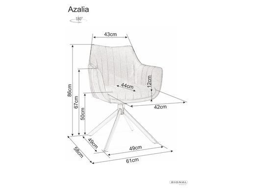 Кресло поворотное AZALIA Velvet Signal Синий фотография