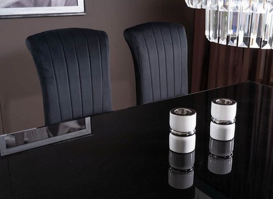 Стіл обідній PRINCE Signal 150x90 Чорний / Хром фотографія