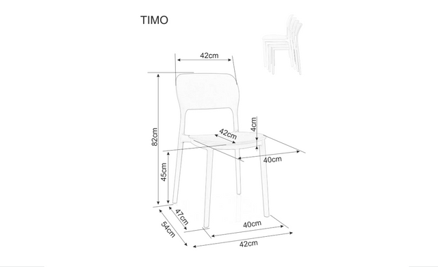 Стул TIMO Signa Черный фотография