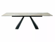 Стіл Обідній SALVADORE CERAMIC BEIGE ONICE 160(240)X90 Signal Бежевий глянець / Чорний Мат