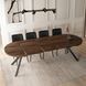 Стол раскладной круглый MEBEL ELITE LUKAS 100(250)х100 см Орех/черный