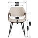 Стул бархатный MEBEL ELITE DAKOTA Velvet бежевый / ореховый