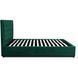 Ліжко двоспальне оксамитове MEBEL ELITE CROS Velvet 140x200 см Зелений