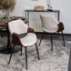 Стул бархатный MEBEL ELITE DAKOTA Velvet бежевый / ореховый