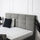 Ліжко двоспальне оксамитове 140x200 MEBEL ELITE TINGA Velvet Сірий