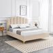 Ліжко двоспальне MEBEL ELITE GEMINI Velvet 160x200 см Беж фотографія