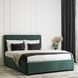 Ліжко двоспальне оксамитове MEBEL ELITE CROS Velvet 140x200 см Зелений