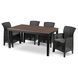 Комплект садових меблів MEBEL ELITE ARGOS 160-240 FRESNO 4 горіх/чорний