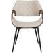 Стул бархатный MEBEL ELITE DAKOTA Velvet бежевый / ореховый
