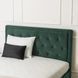 Ліжко двоспальне оксамитове MEBEL ELITE CROS Velvet 140x200 см Зелений