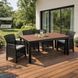 Комплект садових меблів MEBEL ELITE ARGOS 160-240 FRESNO 4 горіх/чорний