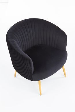Крісло CROWN Velvet Halmar Чорний фотографія