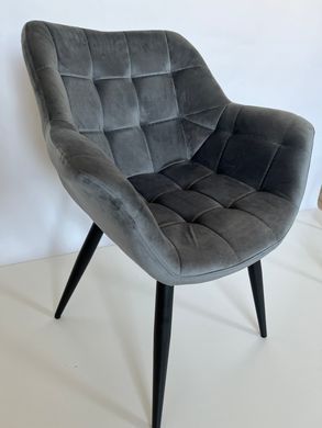 Крісло ELEGANTE Velvet Intarsio Сірий фотографія