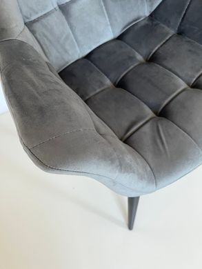 Крісло ELEGANTE Velvet Intarsio Сірий фотографія