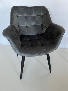 Крісло ELEGANTE Velvet Intarsio Сірий фотографія