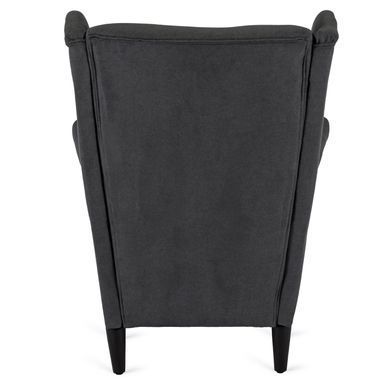Крісло м'яке оксамитове з підставкою для ніг MEBEL ELITE EVAN 2 Чорний фотографія