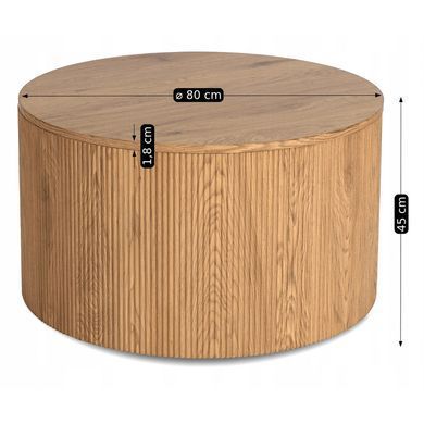 Журнальный столик CLOVER MAX MEBEL ELITE 80x80 Дуб фотография