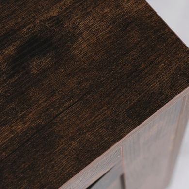 Комод з функцією сидіння / тумба для взуття MEBEL ELITE MARGOT 100 см рустикальний дуб/чорний фотографія