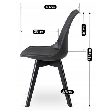 Стул MEBEL ELITE SCANDI Черный/Черный фотография