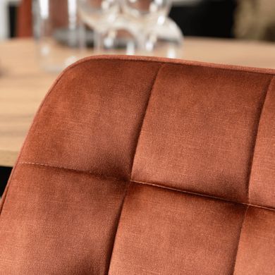 Стілець оксамитовий MEBEL ELITE RICK Velvet, Рудий фотографія