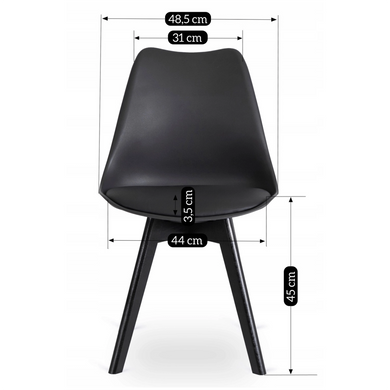 Стул MEBEL ELITE SCANDI Черный/Черный фотография