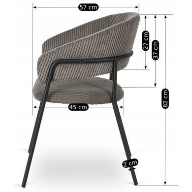 Стул MEBEL ELITE TINKA Серый фотография