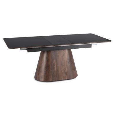 Стол раскладной MEBEL ELITE LIZBONA 160(200)х90 см Черный/Орех фотография