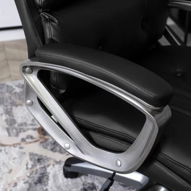 Стул офисный вращающийся MEBEL ELITE STRATO Экокожа Черный фотография