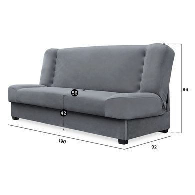 Диван розкладний MEBEL ELITE PIANO 190 см Сірий фотографія