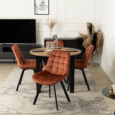 Стілець оксамитовий MEBEL ELITE RICK Velvet, Рудий фотографія