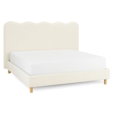 Ліжко двоспальне MEBEL ELITE IZMIR 180x200 см Кремовий Букле фотографія
