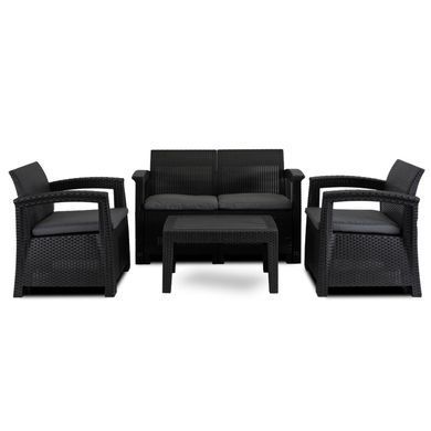 Комплект садовой мебели MEBEL ELITE COLUMBIA Черный