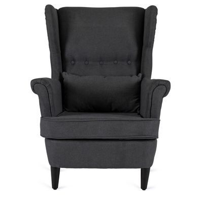 Крісло м'яке оксамитове з підставкою для ніг MEBEL ELITE EVAN 2 Чорний фотографія