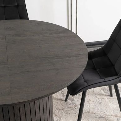 Стіл круглий розкладний MEBEL ELITE CHARLES 120(160)х120 см Чорний фотографія