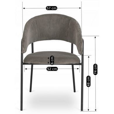 Стул MEBEL ELITE TINKA Серый фотография