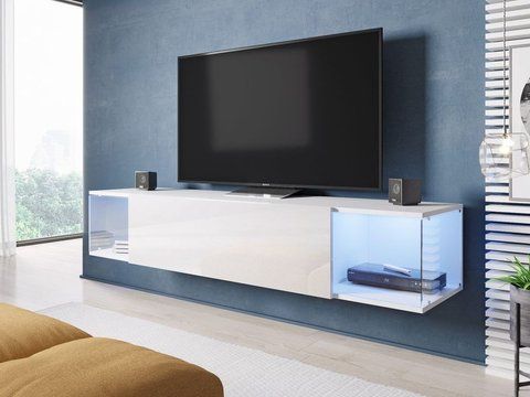 ТВ Тумба Sky RTV Cama Білий / Білий Глянець фотографія